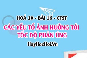 Các yếu tố ảnh hưởng tới tốc độ phản ứng: Nhiệt độ, nồng độ, áp suất, bề mặt tiếp xúc, chất xúc tác và ví dụ - Hoá 10 bài 16 CTST